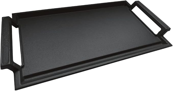 COVERCOOK Griddle Pan, Cast Iron Grill Hot Plate, Rectangular Grill with Flat Surface for Electric Stove Top and Induction Cooktop,16.7 x 9.1in