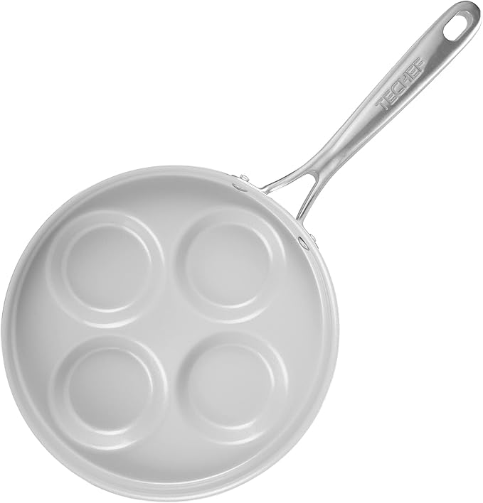 TECHEF - CeraTerra Ceramic Nonstick 4-Cup Egg Frying Pan (PFAS, PTFE, and PFOA Free), Made in Korea, (Egg Pan)