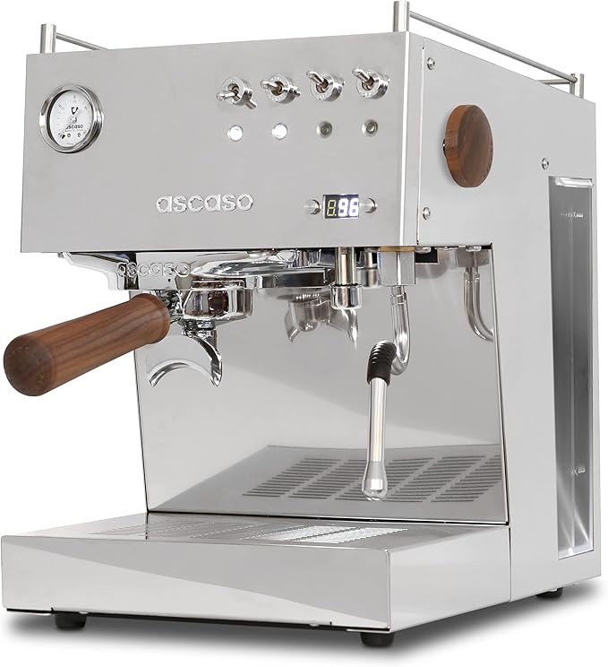 Ascaso Steel DUO Espresso Machine | PID | Programmable | Volumetric Controls | Dual Thermoblock | 120V | (Stainless Steel)