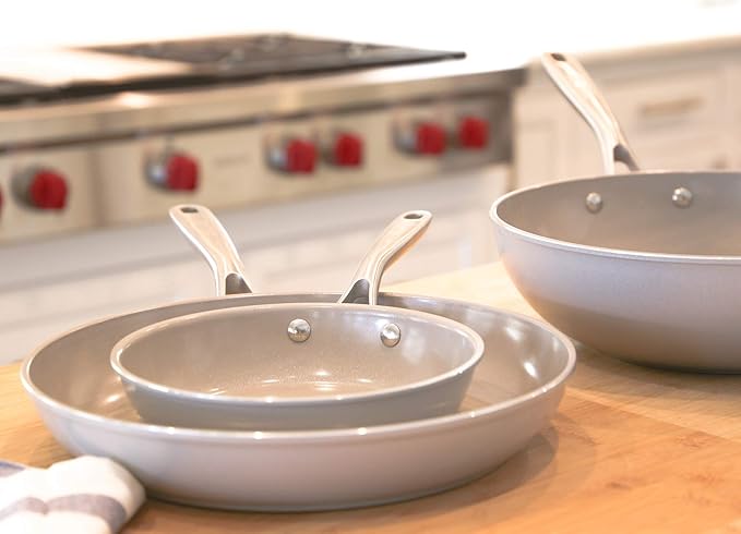 TECHEF - CeraTerra - 8 inch Ceramic Frying Pan – PFAS, PTFE & PFOA-Free, Toxin-Free Ceramic Coating, Induction-Ready, Oven & Dishwasher Safe, Ceramic Nonstick Frying Pan Made in Korea